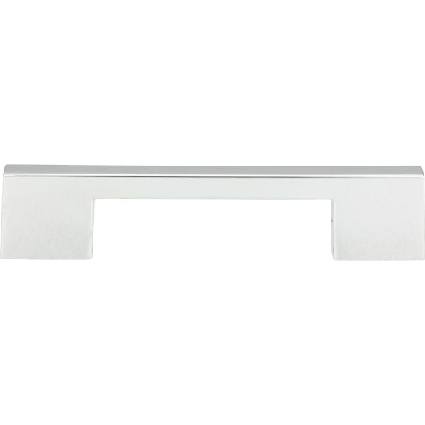 Thin Square Pull 5 1/16 Inch (c-c) Polished Chrome