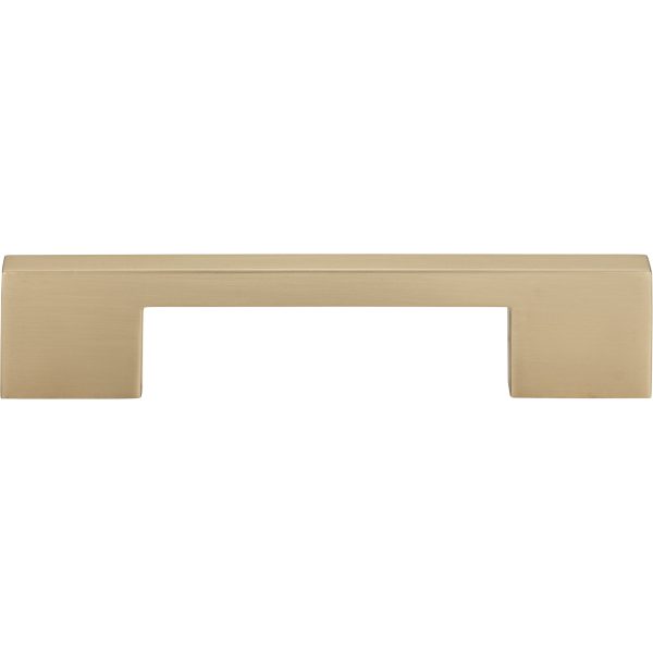 Thin Square Pull 5 1/16 Inch (c-c) Champagne
