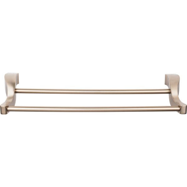 Aqua Bath Towel Bar 24 Inch Double Brushed Bronze
