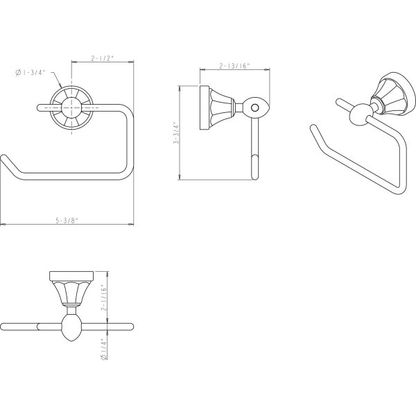 Newbury Satin Nickel Euro Paper Holder - Contractor Packed - Image 4