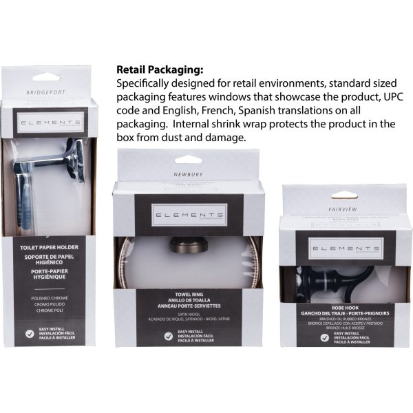 Newbury Satin Nickel Double Robe Hook - Retail Packaged - Image 4