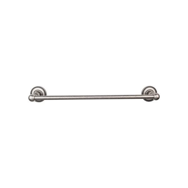 Edwardian Bath Towel Bar 30 In. Single - Beaded Bplate Antique Pewter