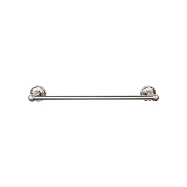 Edwardian Bath Towel Bar 30 Inch Single - Ribbon Bplate Brushed Satin Nickel