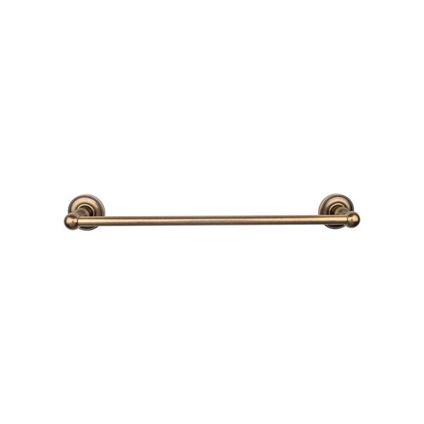 Edwardian Bath Towel Bar 30 In. Single - Beaded Bplate German Bronze