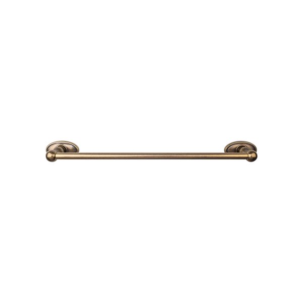 Edwardian Bath Towel Bar 30 In. Single - Oval Backplate German Bronze