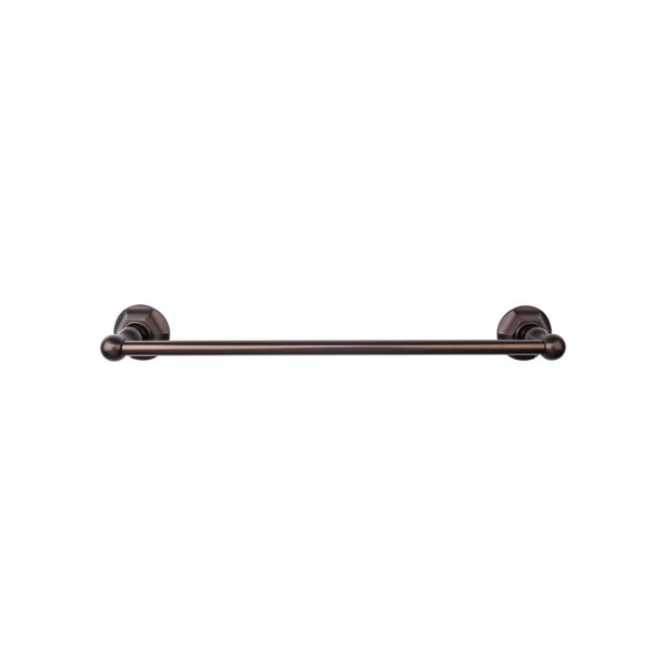 Edwardian Bath Towel Bar 30 Inch Single - Hex Backplate Oil Rubbed Bronze