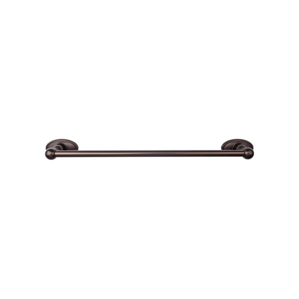 Edwardian Bath Towel Bar 30 In. Single - Oval Backplate Oil Rubbed Bronze