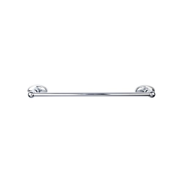 Edwardian Bath Towel Bar 30 In. Single - Oval Backplate Polished Chrome