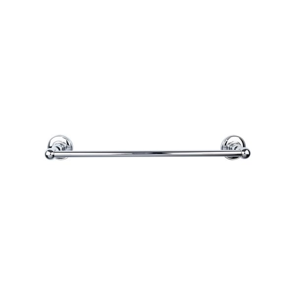 Edwardian Bath Towel Bar 30 Inch Single - Plain Bplate Polished Chrome