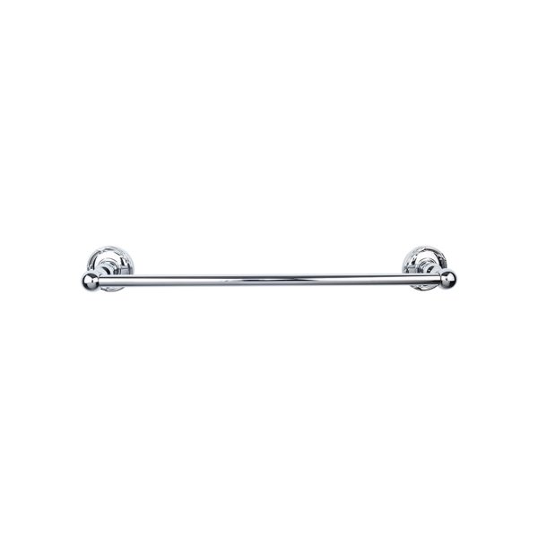 Edwardian Bath Towel Bar 30 Inch Single - Ribbon Bplate Polished Chrome