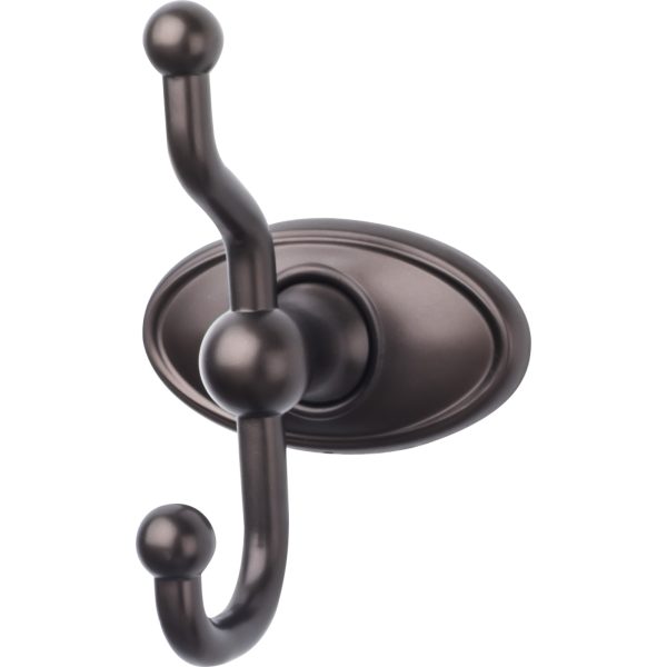 Edwardian Bath Double Hook Oval Backplate Oil Rubbed Bronze