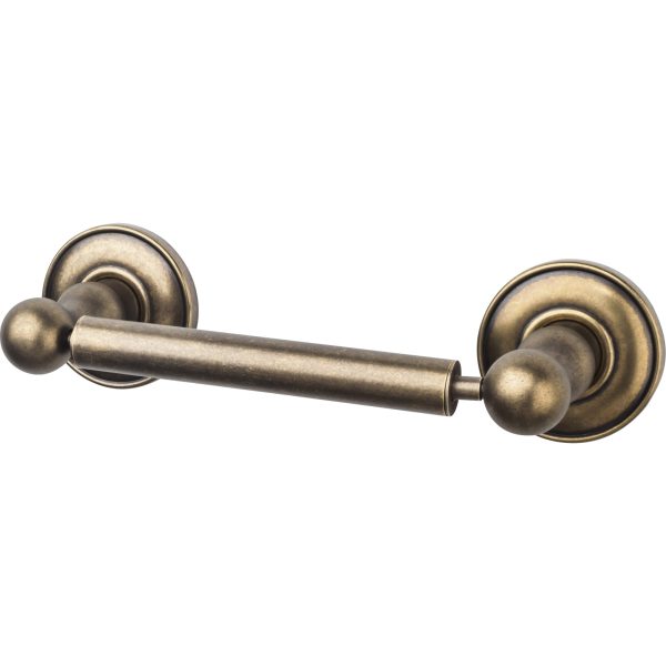 Edwardian Bath Tissue Holder Plain Backplate German Bronze