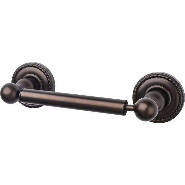 Edwardian Bath Tissue Holder Rope Backplate Oil Rubbed Bronze