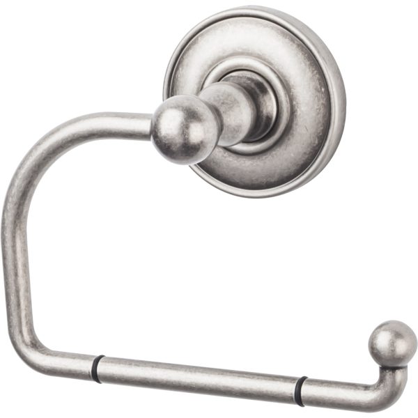 Edwardian Bath Tissue Hook Plain Backplate Antique Pewter