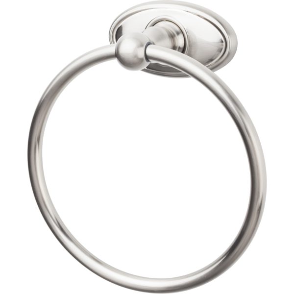 Edwardian Bath Ring Oval Backplate Brushed Satin Nickel