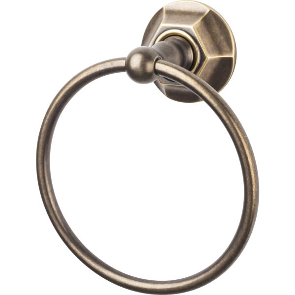 Edwardian Bath Ring Hex Backplate German Bronze