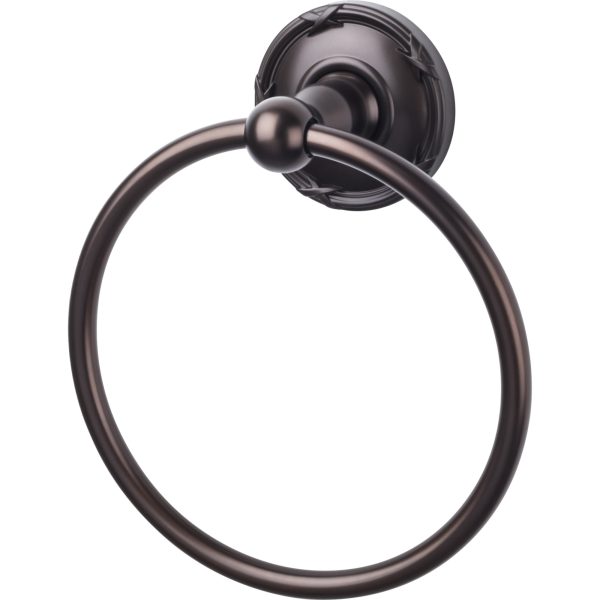 Edwardian Bath Ring Ribbon Backplate Oil Rubbed Bronze