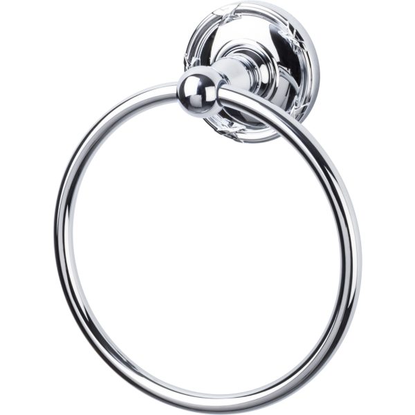 Edwardian Bath Ring Ribbon Backplate Polished Chrome