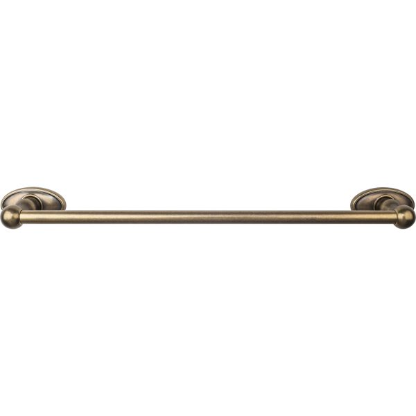 Edwardian Bath Towel Bar 18 In. Single - Oval Backplate German Bronze