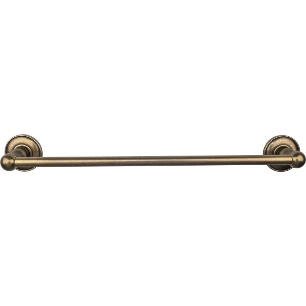 Edwardian Bath Towel Bar 18 Inch Single - Plain Bplate German Bronze