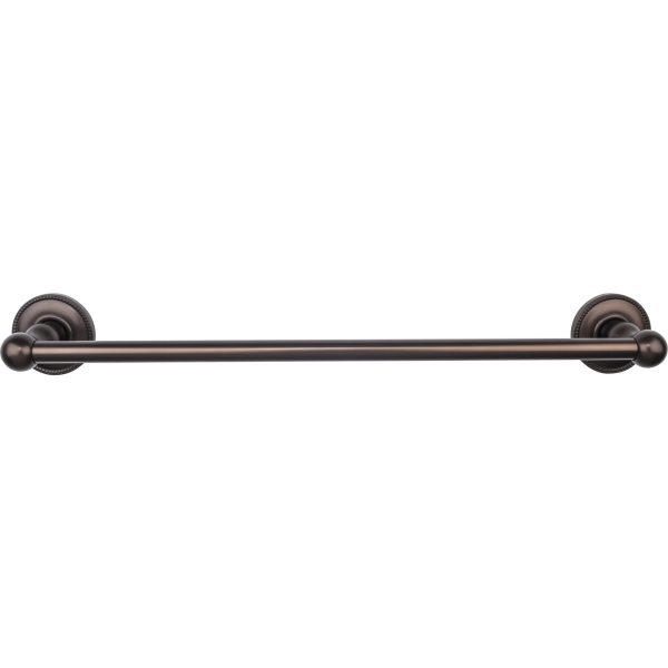 Edwardian Bath Towel Bar 18 In. Single - Beaded Bplate Oil Rubbed Bronze