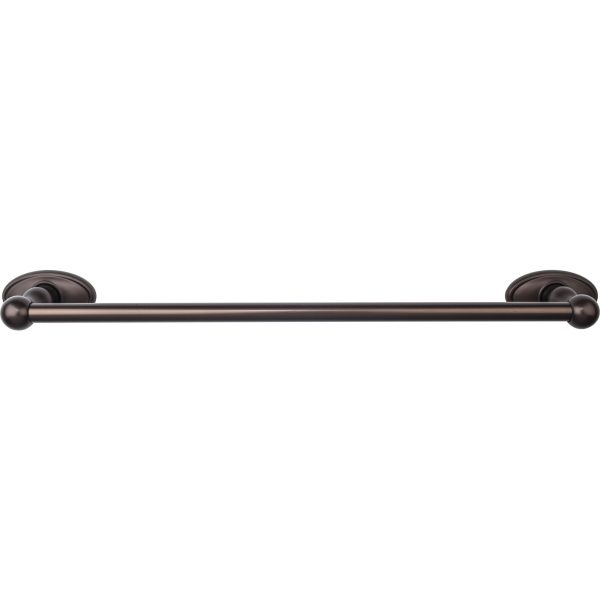 Edwardian Bath Towel Bar 18 In. Single - Oval Backplate Oil Rubbed Bronze