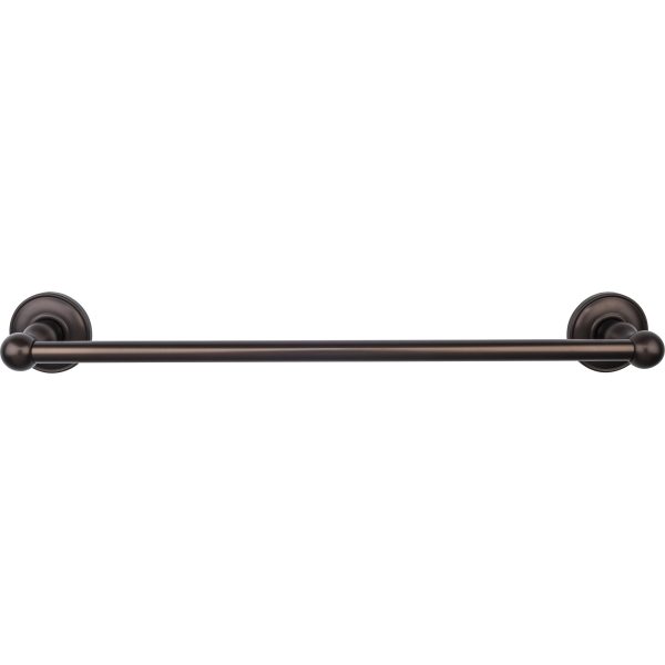 Edwardian Bath Towel Bar 18 Inch Single - Plain Bplate Oil Rubbed Bronze