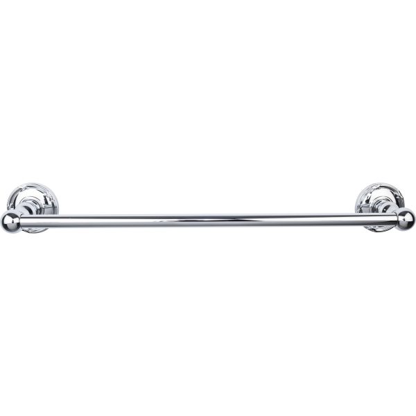 Edwardian Bath Towel Bar 18 Inch Single - Ribbon Bplate Polished Chrome