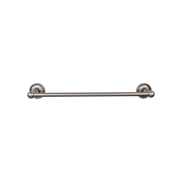 Edwardian Bath Towel Bar 24 Inch Single - Ribbon Bplate Antique Pewter