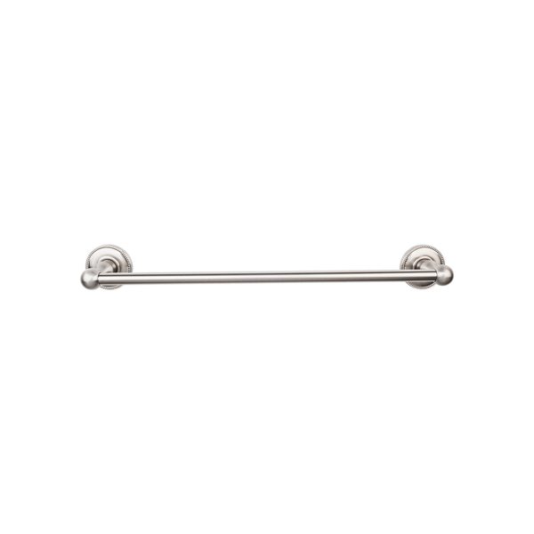 Edwardian Bath Towel Bar 24 In. Single - Beaded Bplate Brushed Satin Nickel