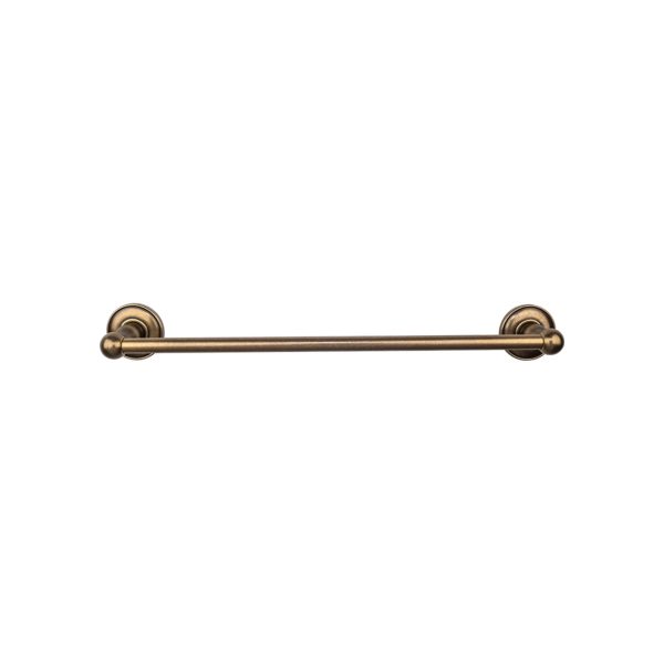 Edwardian Bath Towel Bar 24 Inch Single - Plain Bplate German Bronze