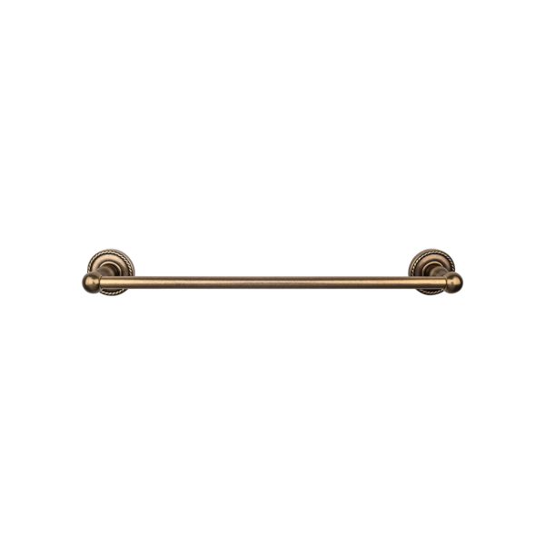 Edwardian Bath Towel Bar 24 In. Single - Rope Backplate German Bronze