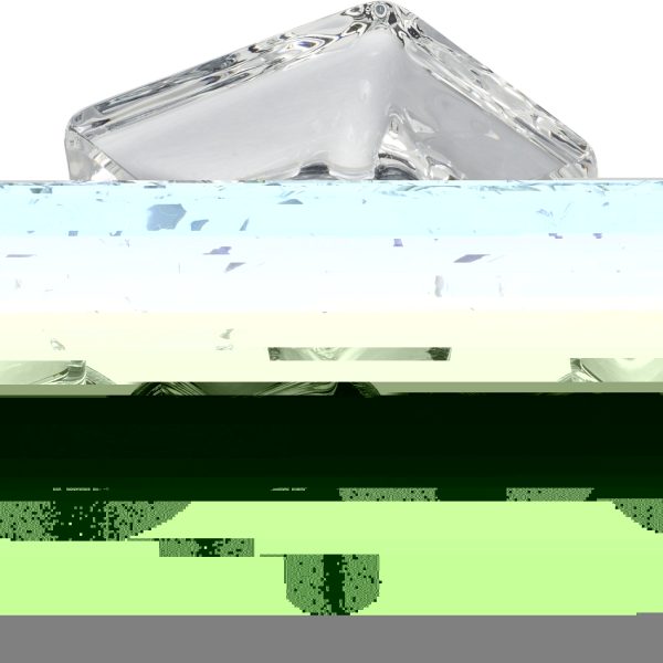 1" Overall Length Polished Chrome Square Glass Harlow Cabinet Knob