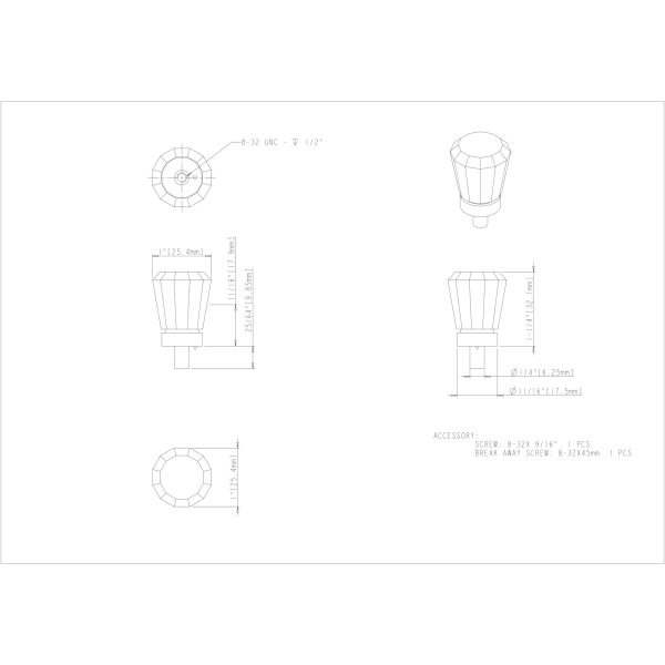 1" Overall Length Satin Nickel Faceted Glass Harlow Cabinet Knob - Image 3