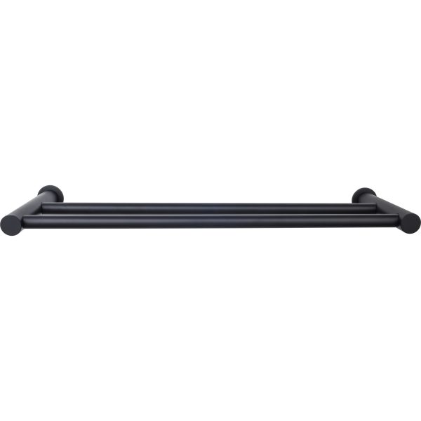 Hopewell Bath Towel Bar 24 Inch Double Flat Black