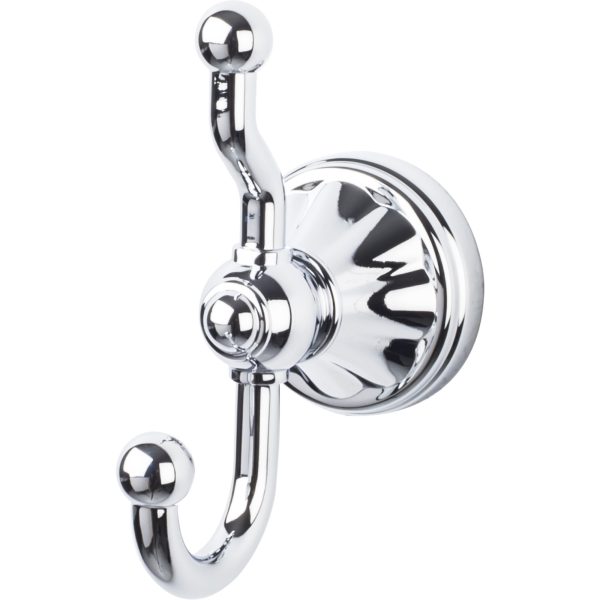 Hudson Bath Double Hook  Polished Chrome
