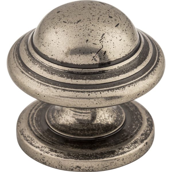 Empress Knob 1 3/8 Inch Pewter Antique
