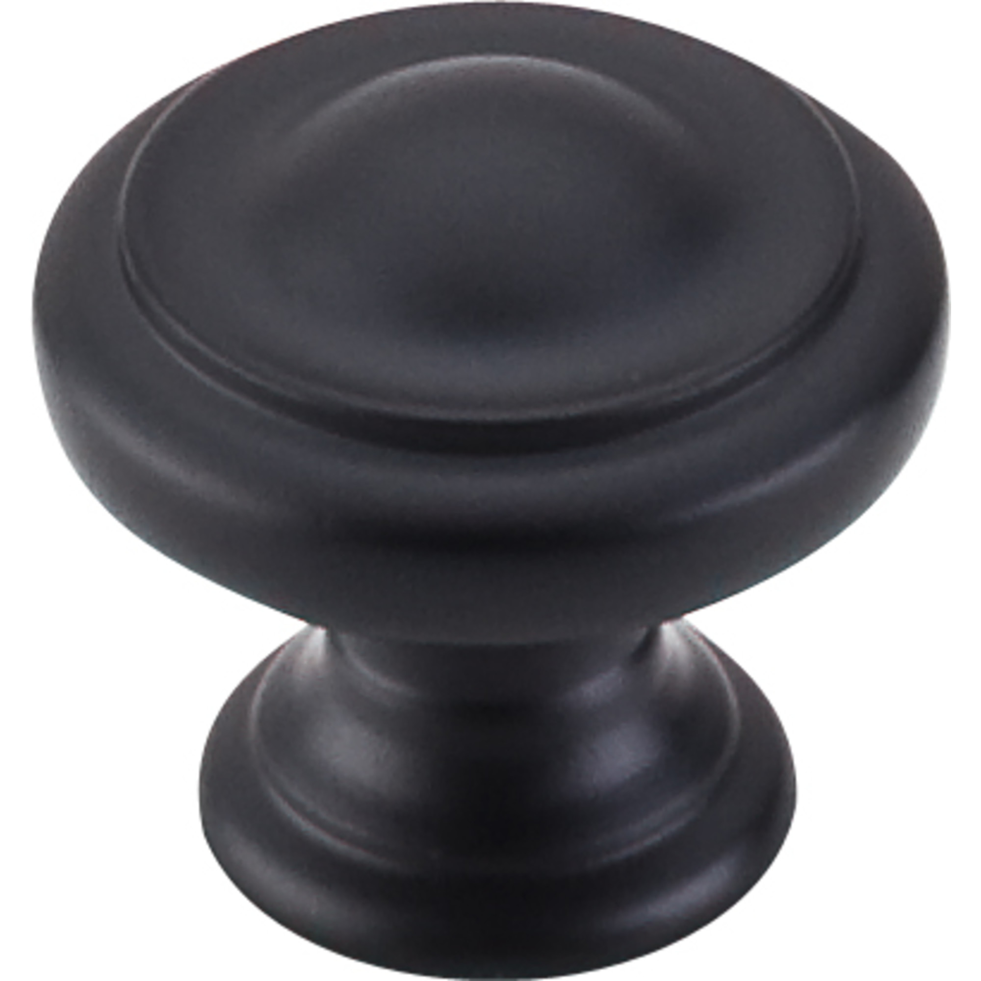 Dome Knob 1 1/8 Inch Flat Black
