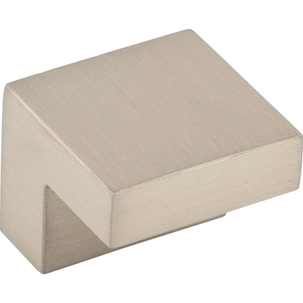 Square Knob 5/8 Inch (c-c) Brushed Satin Nickel