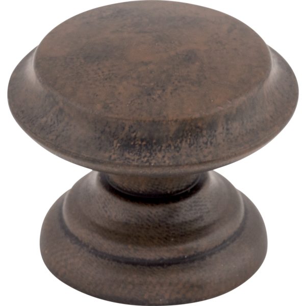 Flat Top Knob 1 3/8 Inch Patina Rouge