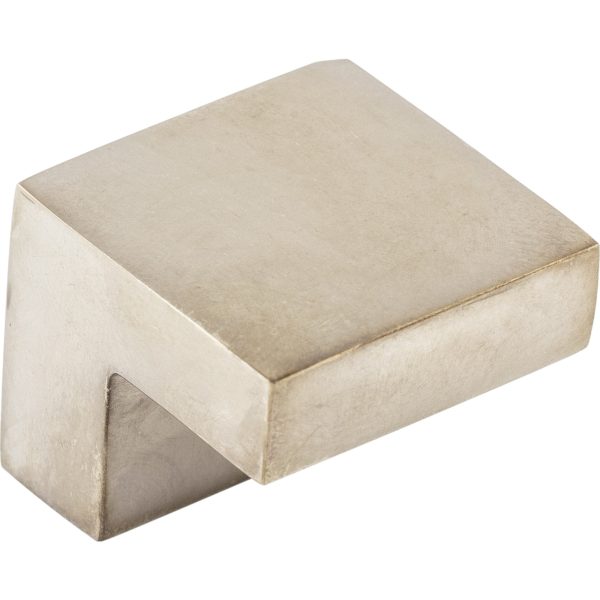Square Knob 5/8 Inch (c-c) Polished Nickel