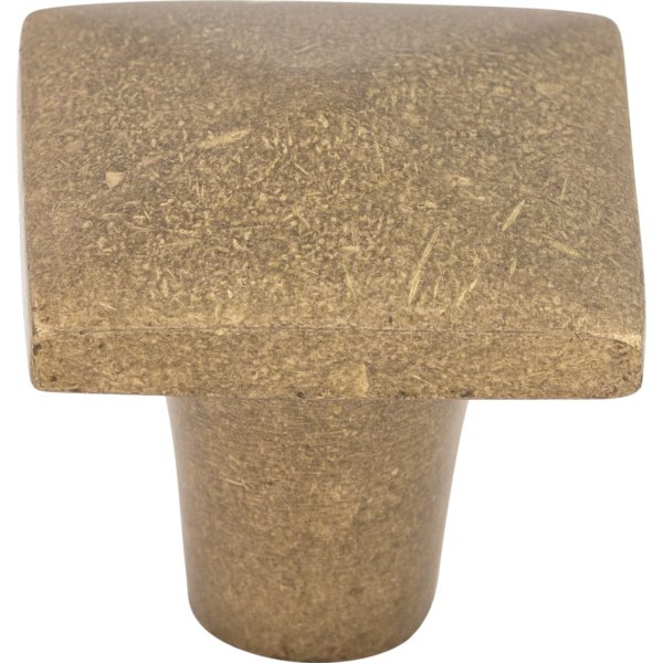 Aspen Square Knob 1 1/4 Inch Light Bronze