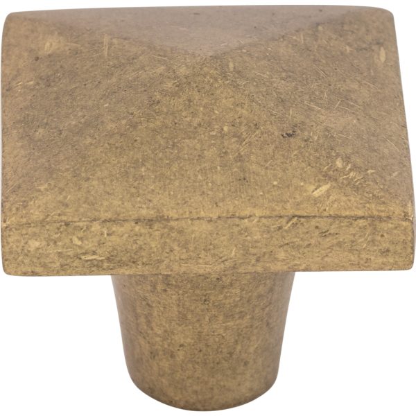 Aspen Square Knob 1 1/2 Inch Light Bronze