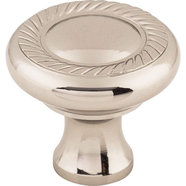 Swirl Cut Knob 1 1/4 Inch Polished Nickel