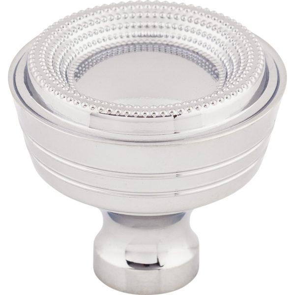 Beaded Knob 1 5/16 Inch Polished Chrome