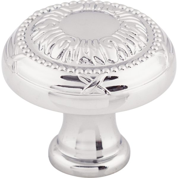 Ribbon Knob 1 1/4 Inch Polished Chrome