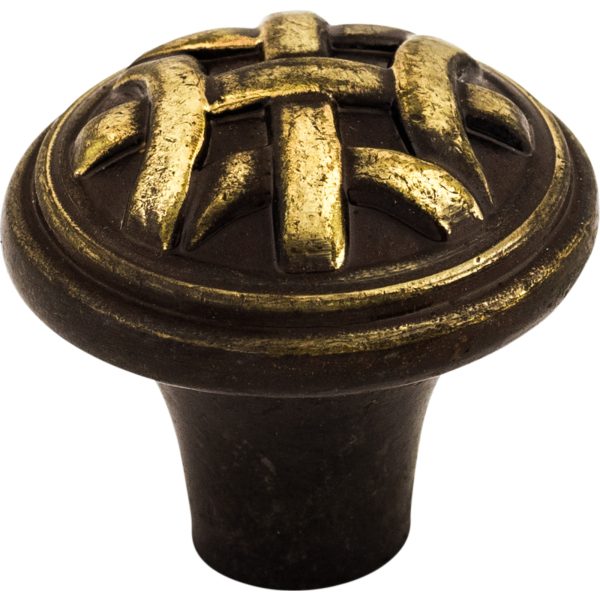 Celtic Small Knob 1 Inch Dark Antique Brass