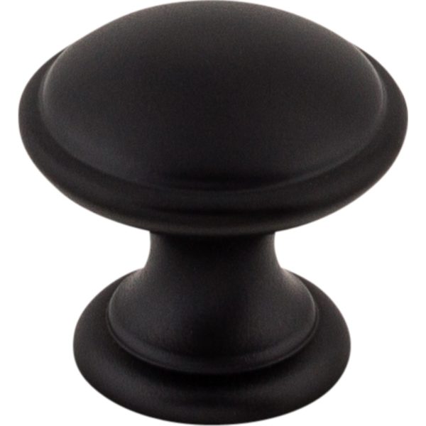 Rounded Knob 1 1/4 Inch Flat Black