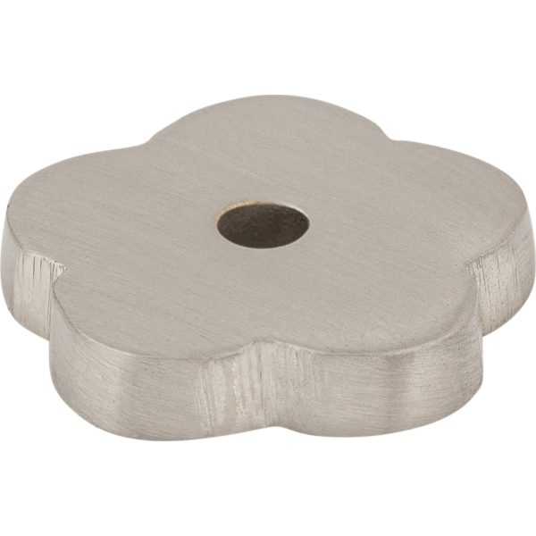 Aspen II Flower Backplate 1 Inch Brushed Satin Nickel