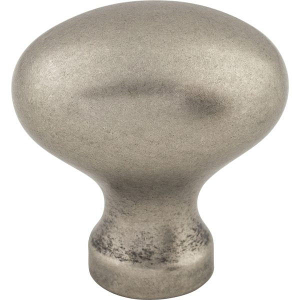 Egg Knob 1 1/4 Inch Pewter Antique